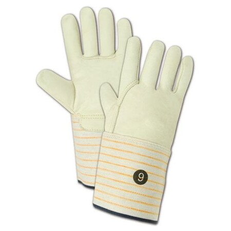 Magid Leather Gloves, Wing Thumb, Tan, 10, 12 PK T6572G-10